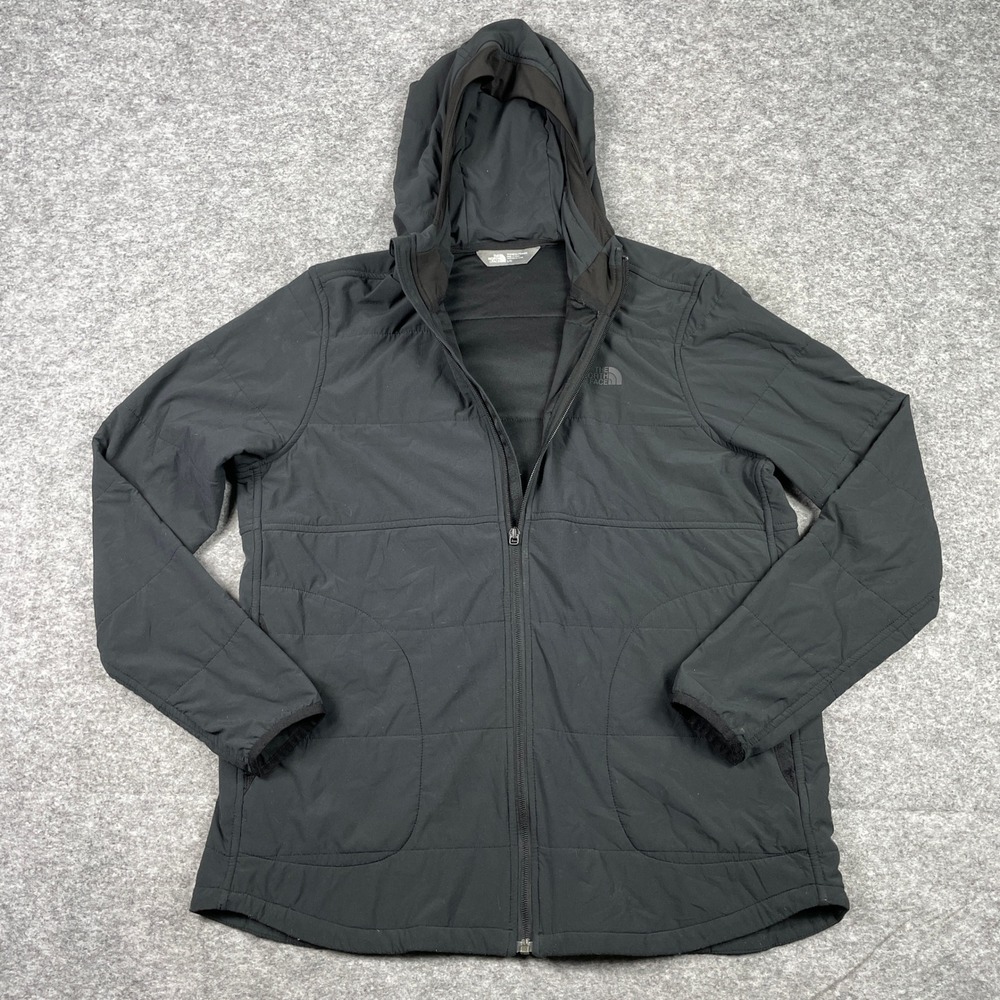 The North Face Jacket Womens L Black Full Zip Hooded Quilted Activewear Coat